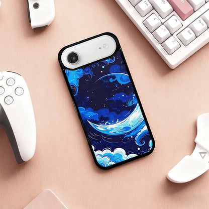 iPhone 17 Air Case — Neon Winter Moon Seamless Cartoon Cute, Custom Designed Case Cover