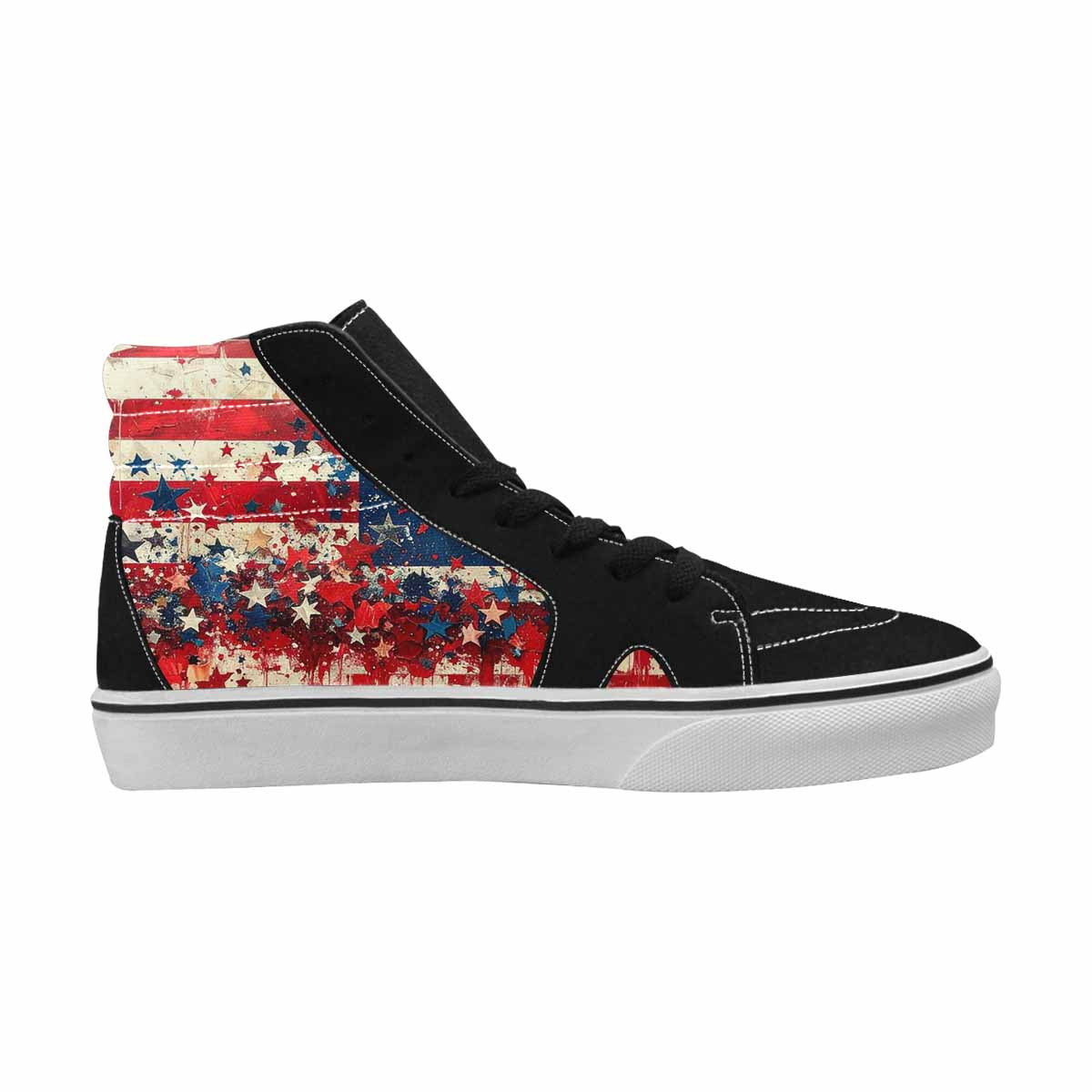 MEN'S Patriotic Stars Stripes High Top Canvas Dreamlike Custom Shoes