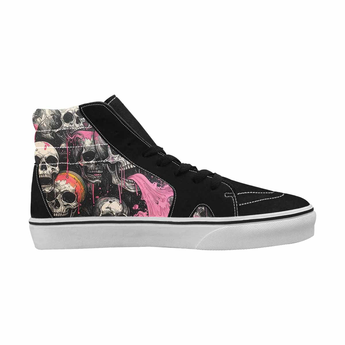 MEN'S Rainbow From Skull S High Top Canvas Y2K Custom Shoes