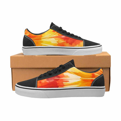 MEN'S Tie Dye Sunburst Rays Canvas Lace-Up Wallpaper Art Custom Shoes