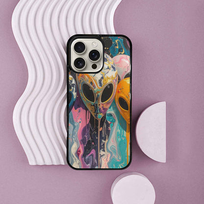 iPhone 16 Pro Max Case — Aliens Marblealiens Pattern Dng Personalized Phone, Custom Print Case Cover