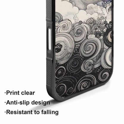 iPhone 17 Case — Tie Dye Swirls (black Tie Dye, Custom Print Case Cover