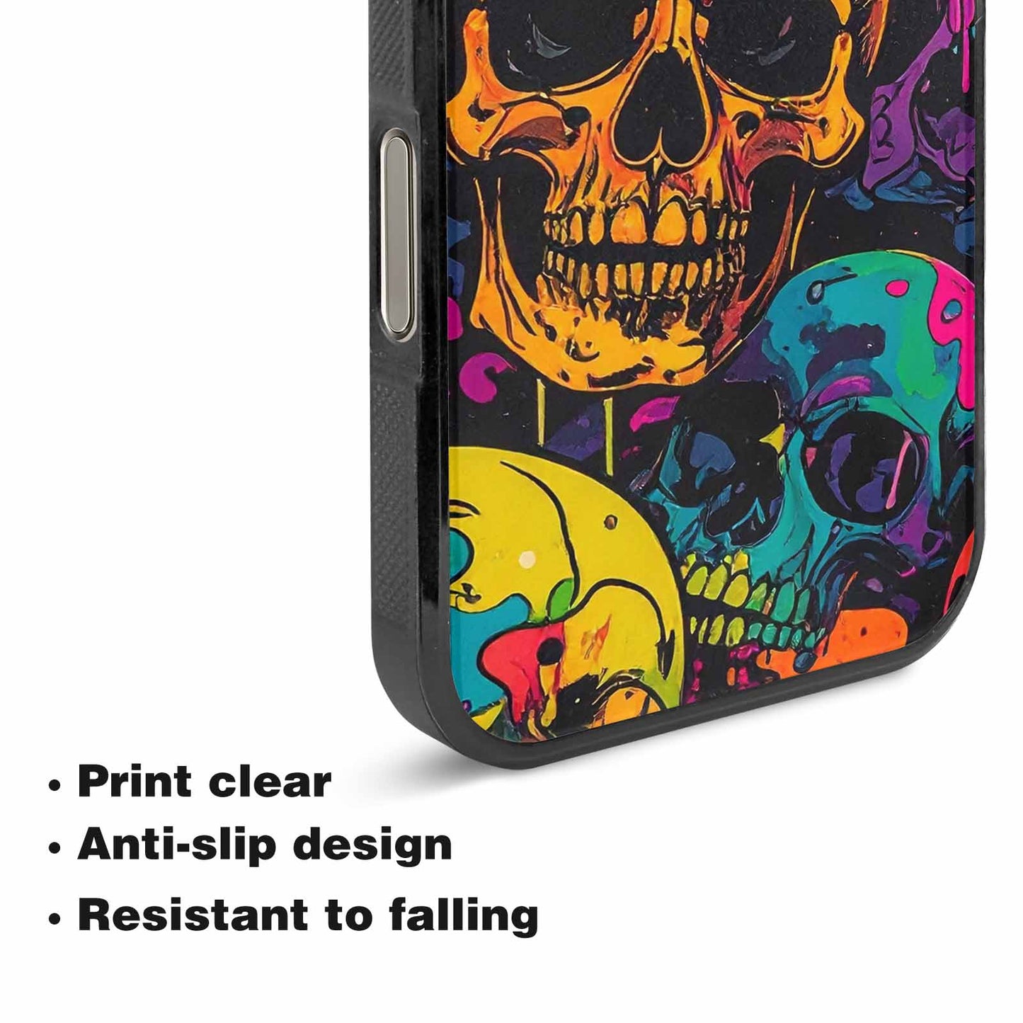 iPhone 16 Pro Case — 1000s Of Skulls Digital Camo Drip, Original Design Phone Case
