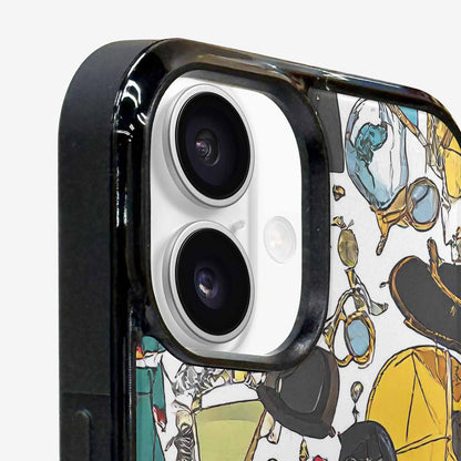 iPhone 16 Plus Case — Noir Spy Silhouette Pen Ink Noir, Customized Protective Case
