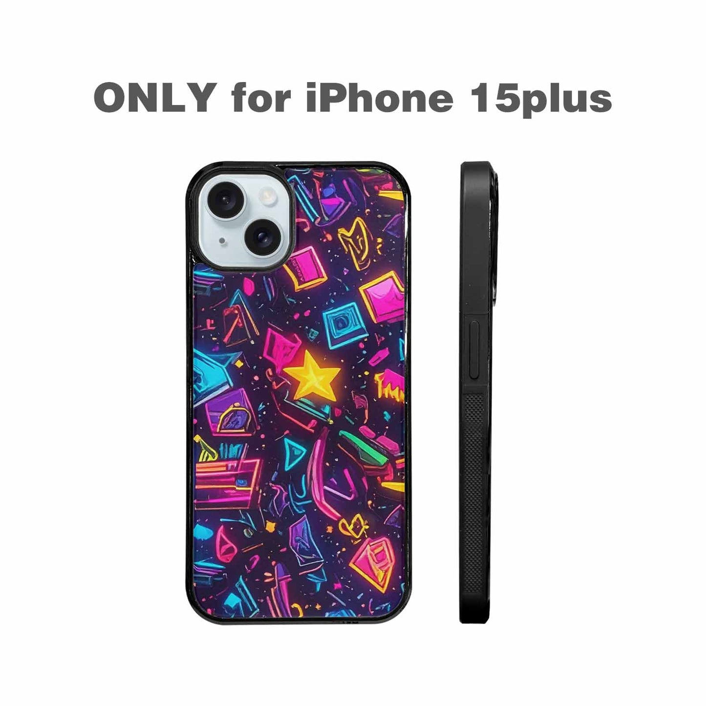 iPhone 15 Plus Case — 80s Retro Motif 80s Retro Motifs, Custom Print Case Cover