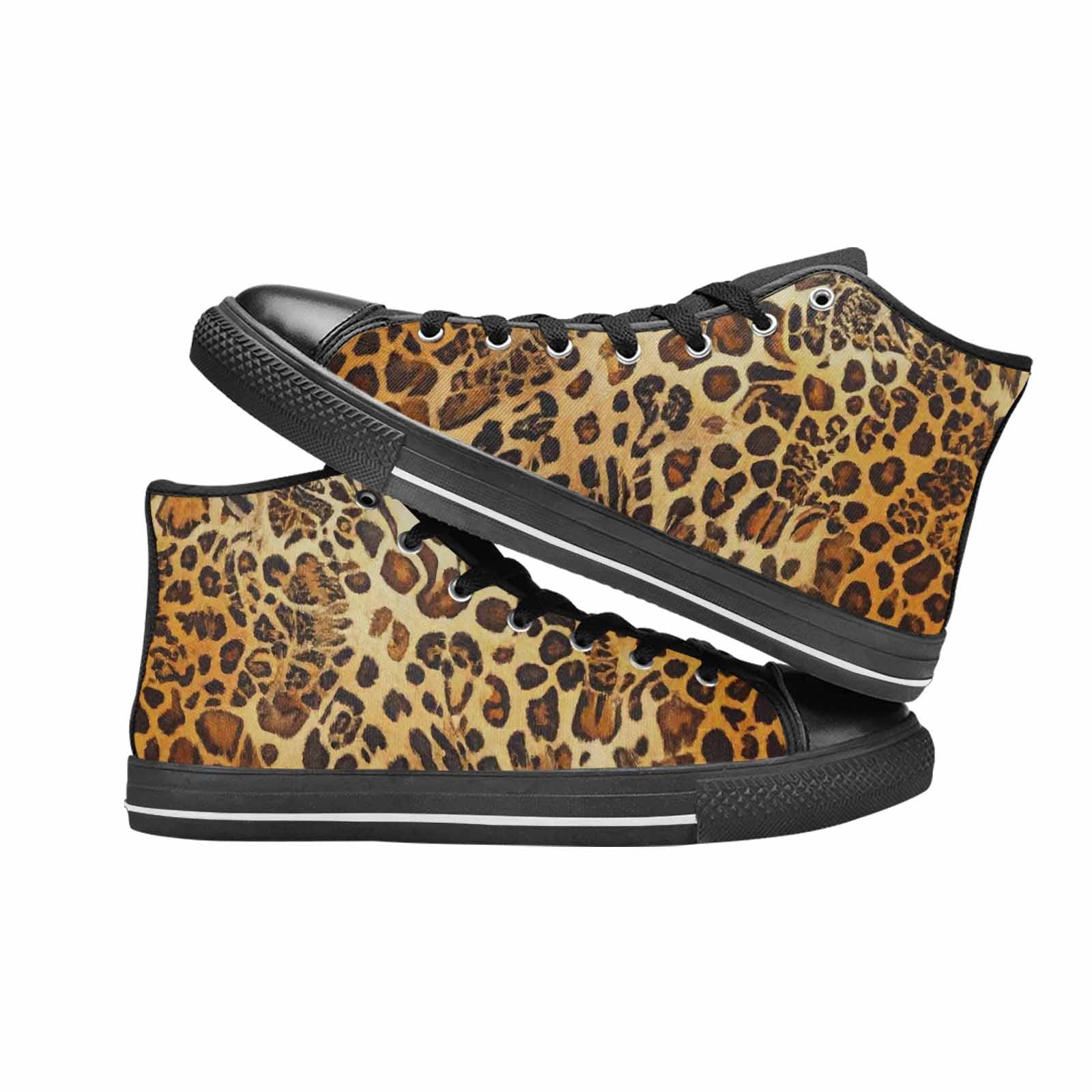 MEN'S Animal Print High Top Canvas Vibrant Chaos Shoes