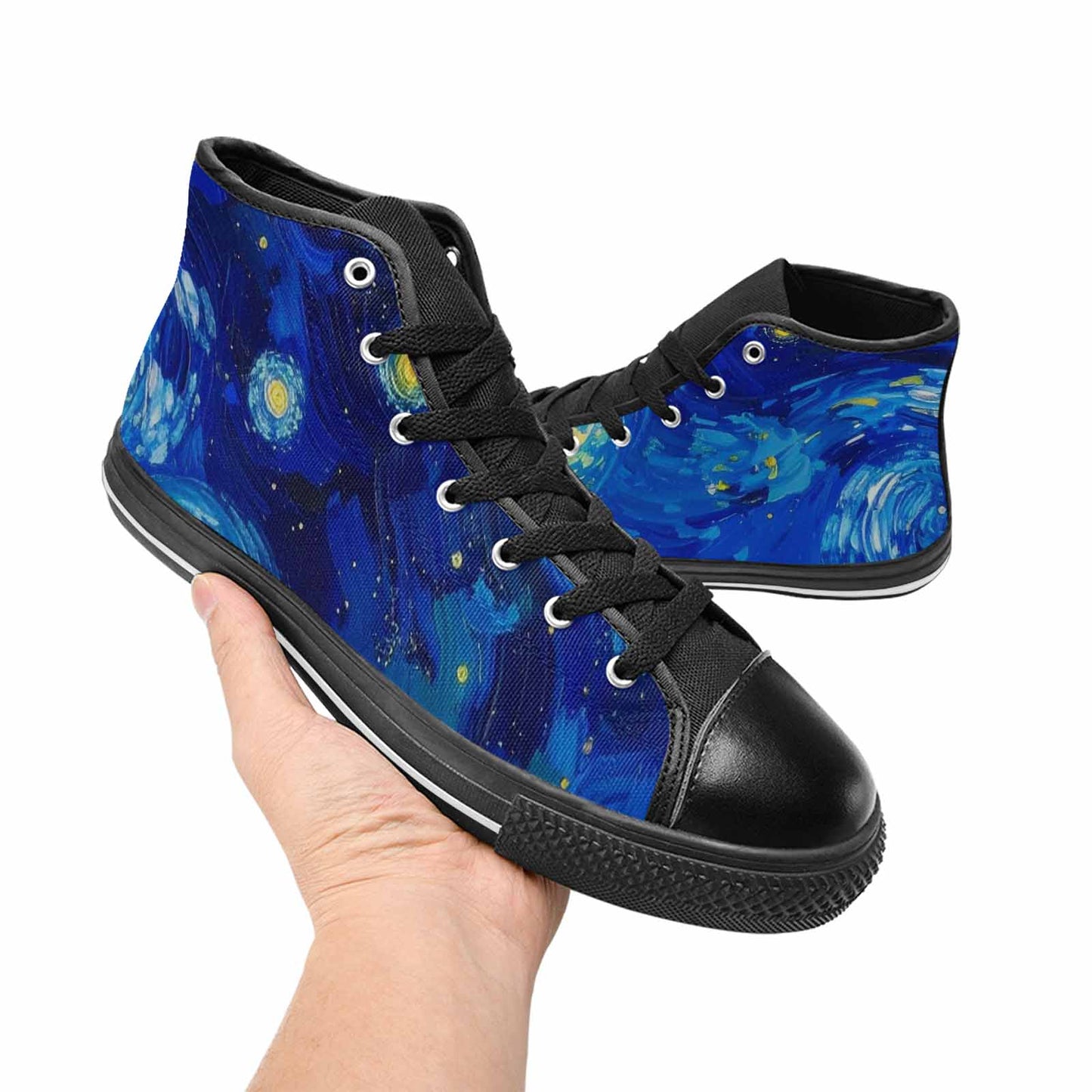 MEN'S Starry Night Van Gogh High Top Canvas Y2K Sneakers