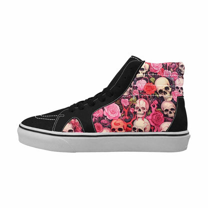 MEN'S Skulls Roses Skulls Roses High Top Canvas Dark Academia Sneakers