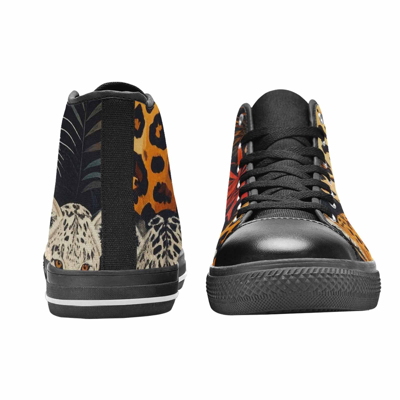 WOMEN'S Animal Print High Top Canvas Dark Academia Sneakers