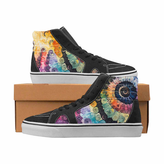 WOMEN'S Tie Dye High Top Canvas Original Design Dreamcore Custom Streetwear Shoes