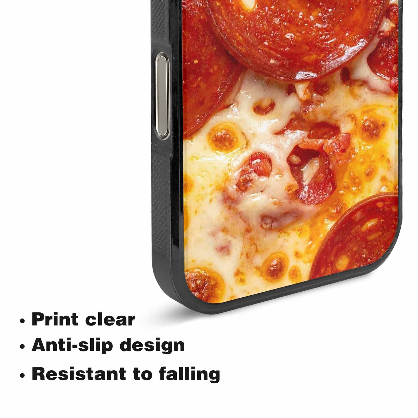 iPhone 16 Pro Max Case — Pepperoni Pizza Print, Custom Made Phone Cover