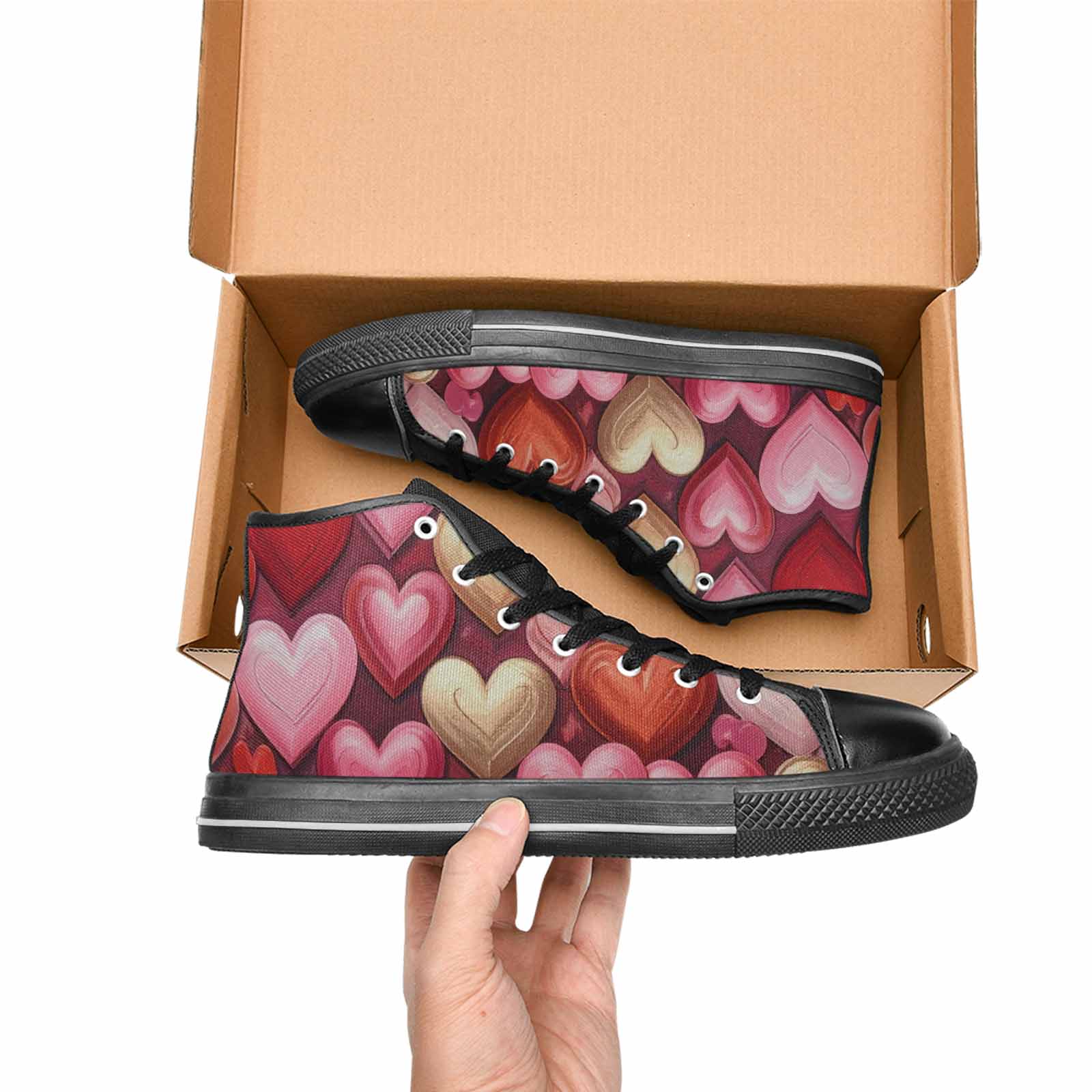 MEN'S No Words Or High Top Canvas Cottagecore Custom Sneakers