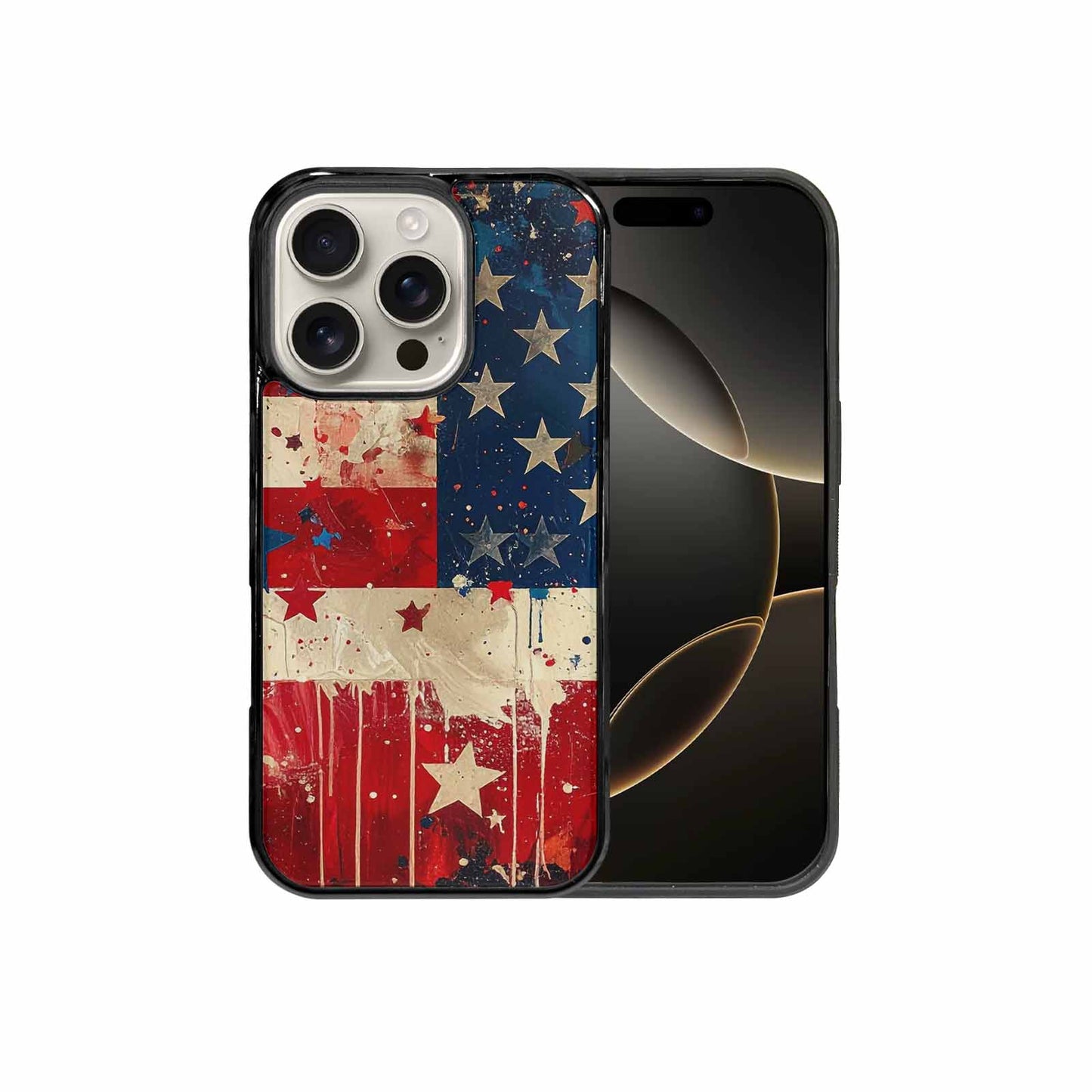 iPhone 16 Pro Case — Patriotic Stars And Stripes American Stars, Original Design Phone Case