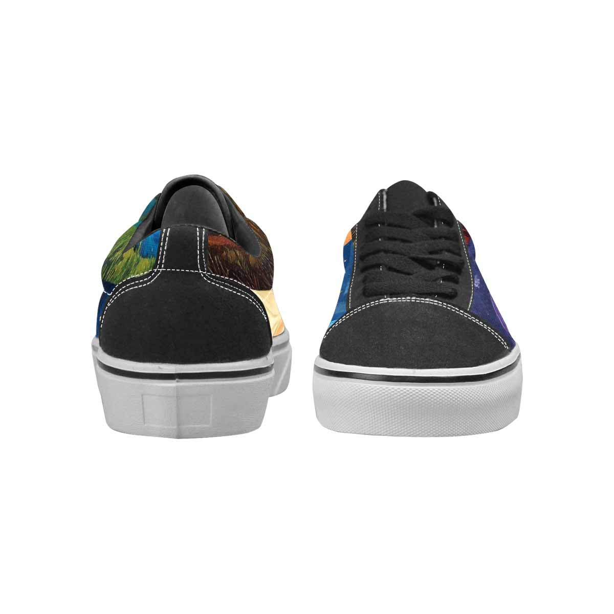 WOMEN'S Van Gogh-Style Swirl Canvas Lace-Up Vivid Custom Shoes