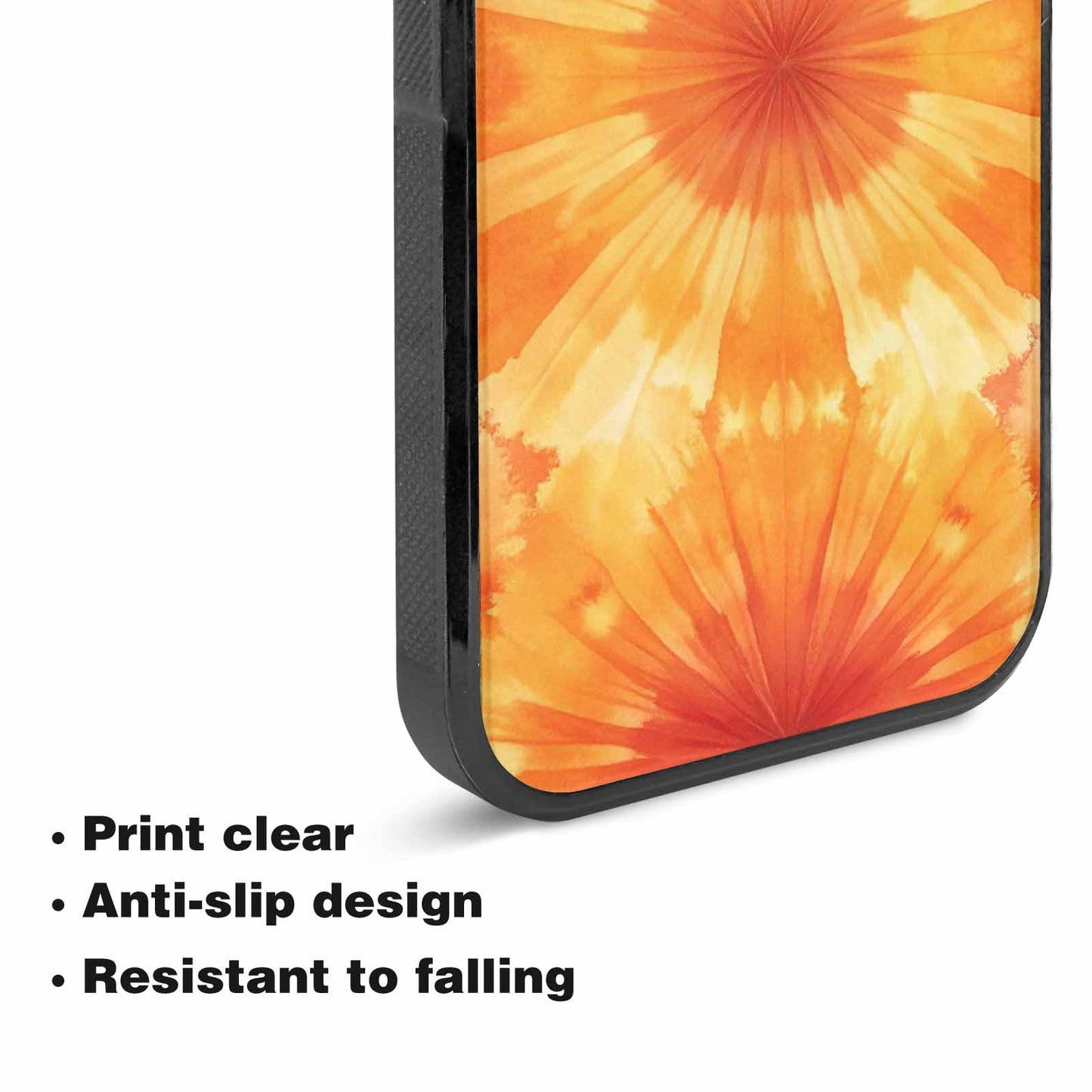 iPhone 15 Plus Case — Ombre Tie Dye Sunset Custom, Custom Phone Case