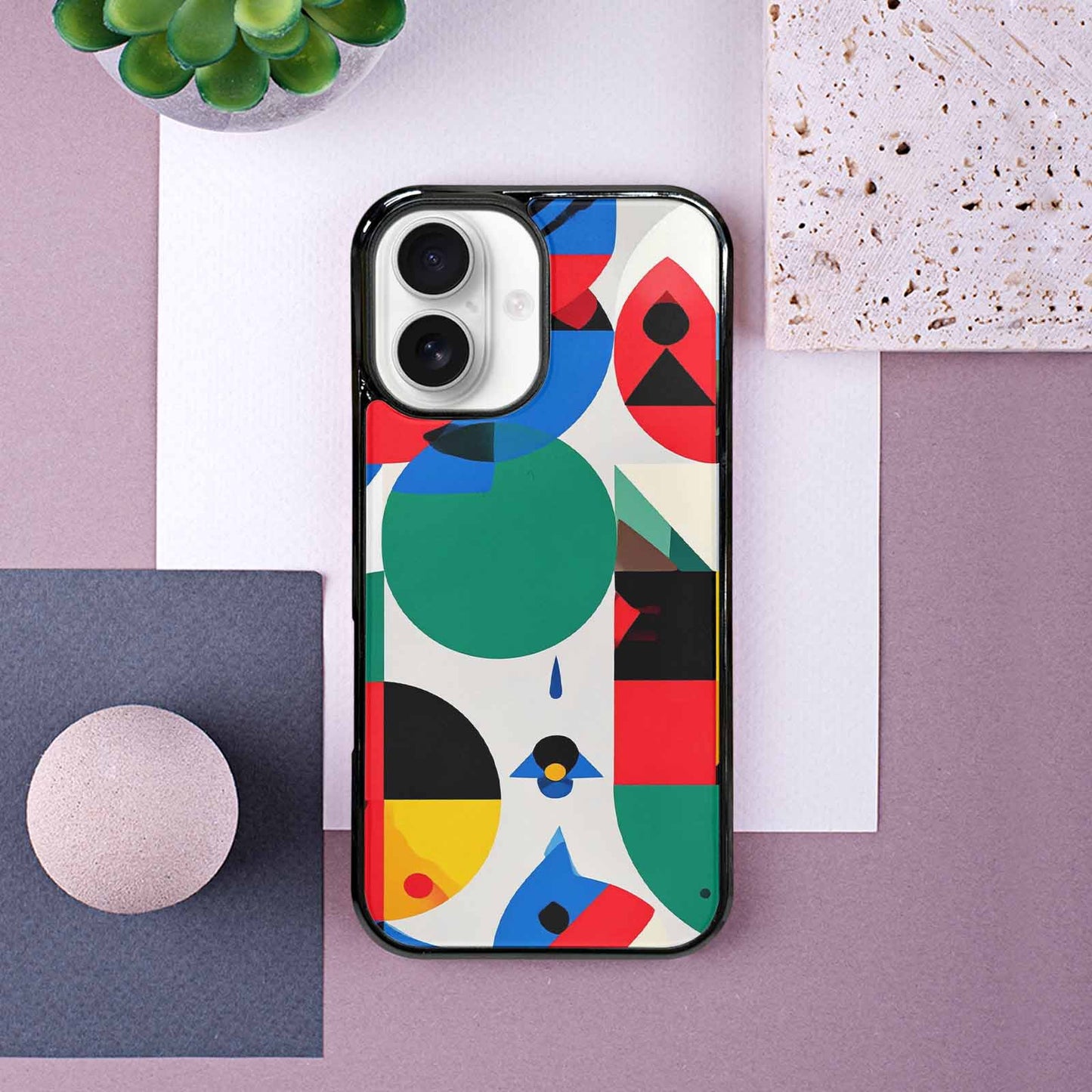 iPhone 16 Case — 1960s Mod Cartoon Art Pattern, Custom Designed Case Cover