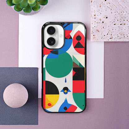 iPhone 16 Case — 1960s Mod Cartoon Art Pattern, Custom Designed Case Cover