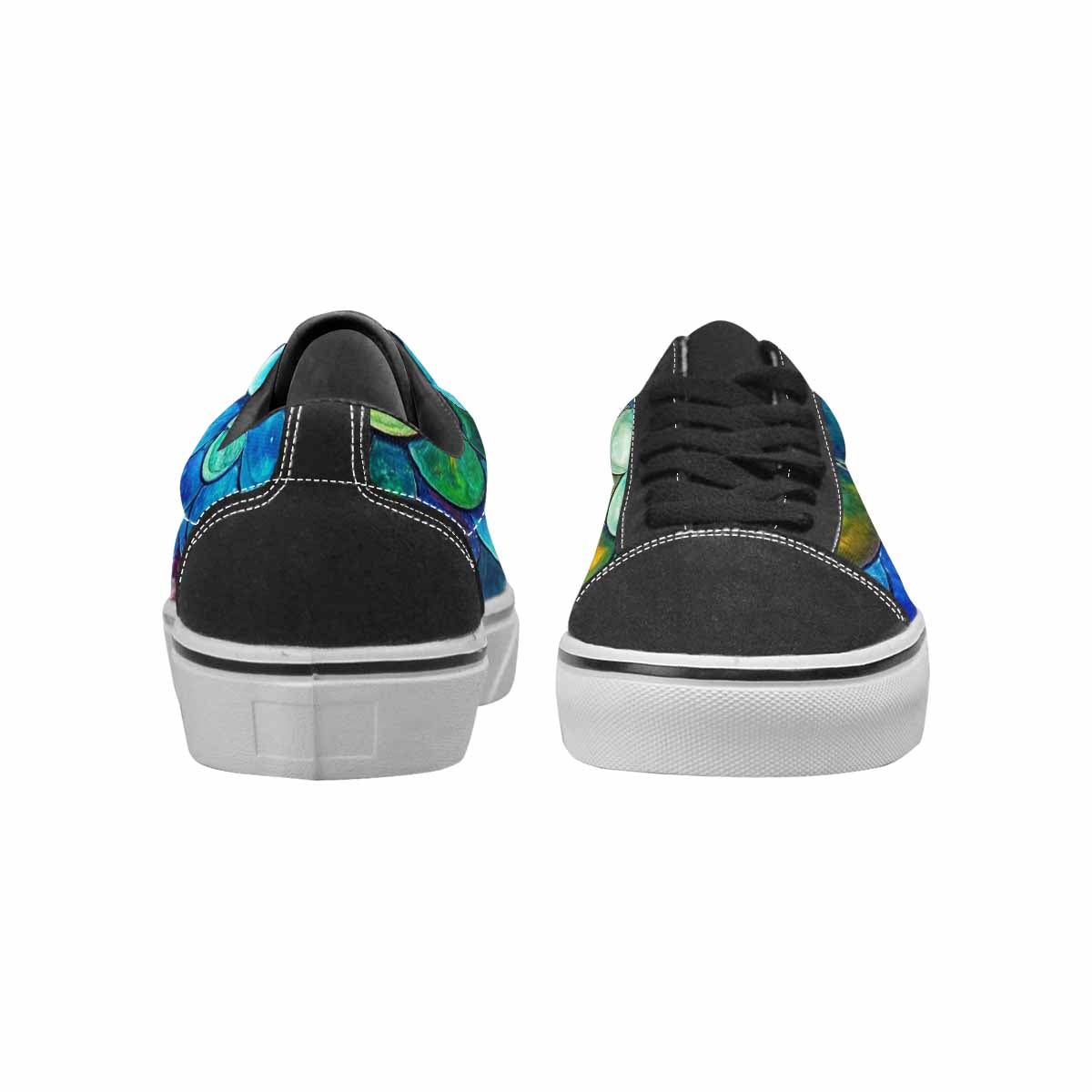 WOMEN'S Reptile Scale Lace-Up Canvas Kaleidoscope Sneakers