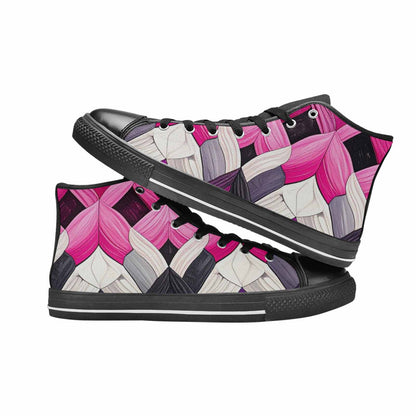 MEN'S Genderfluid Flag Color High Top Canvas Cottagecore Custom Sneakers