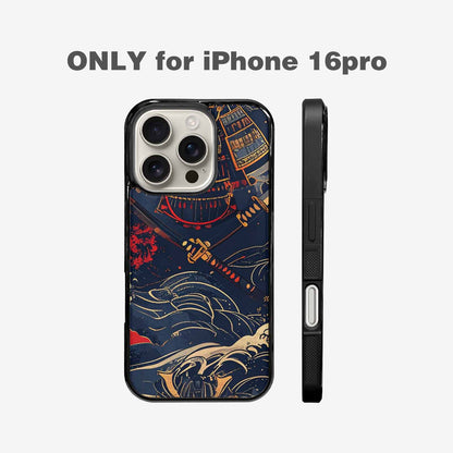 iPhone 16 Pro Case — Samurai Art Repeat Pattern, Original Design Phone Case