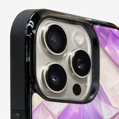 iPhone 16 Pro Case — Amethyst Crystal Art Pattern, Custom Made Phone Cover