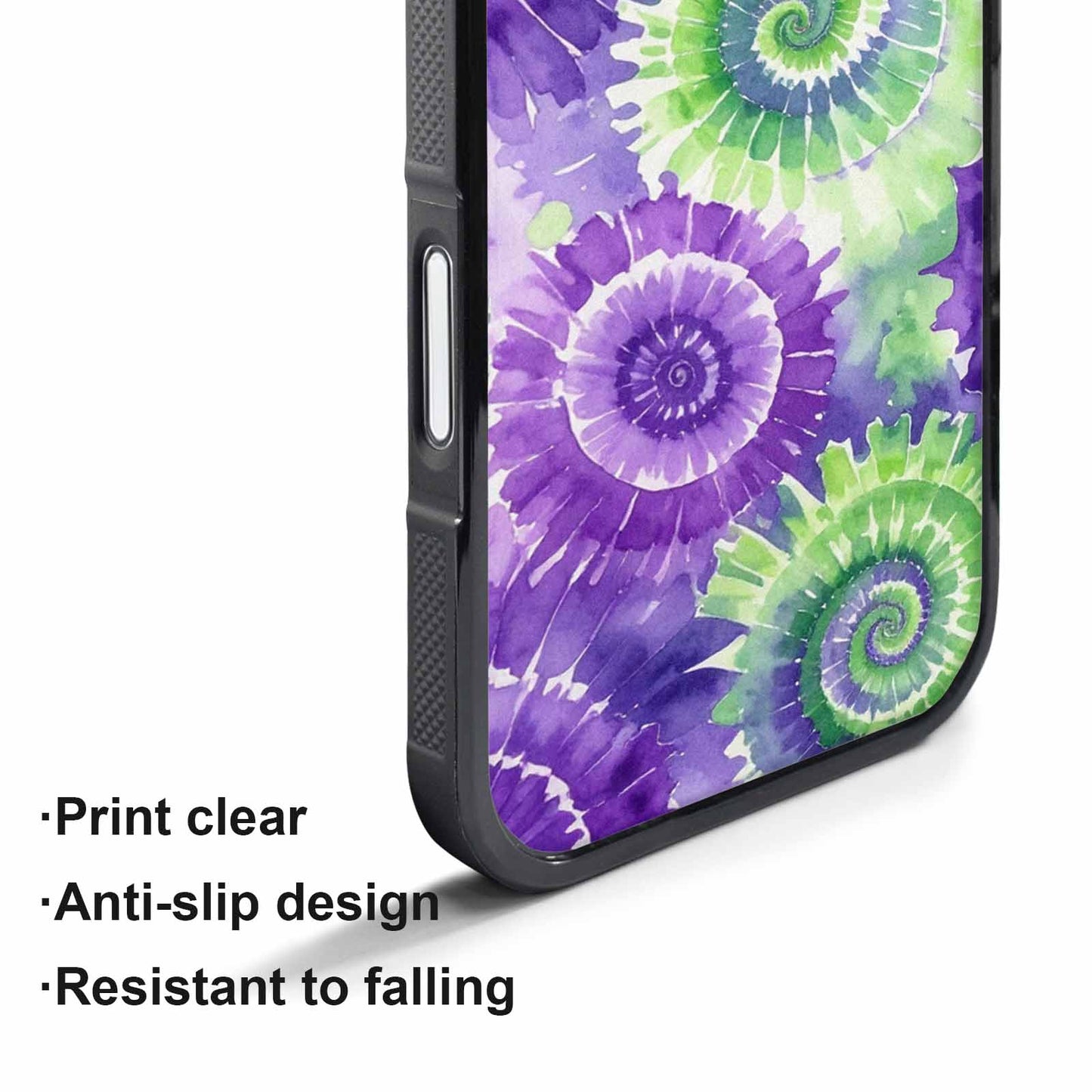 iPhone 17 Air Case — Tie Dye Purple Green Blended Tie, Custom Phone Case
