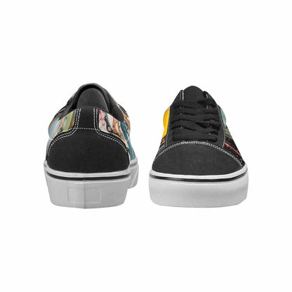 WOMEN'S Aliens  Marble Melting Lace-Up Canvas Kaleidoscope Sneakers