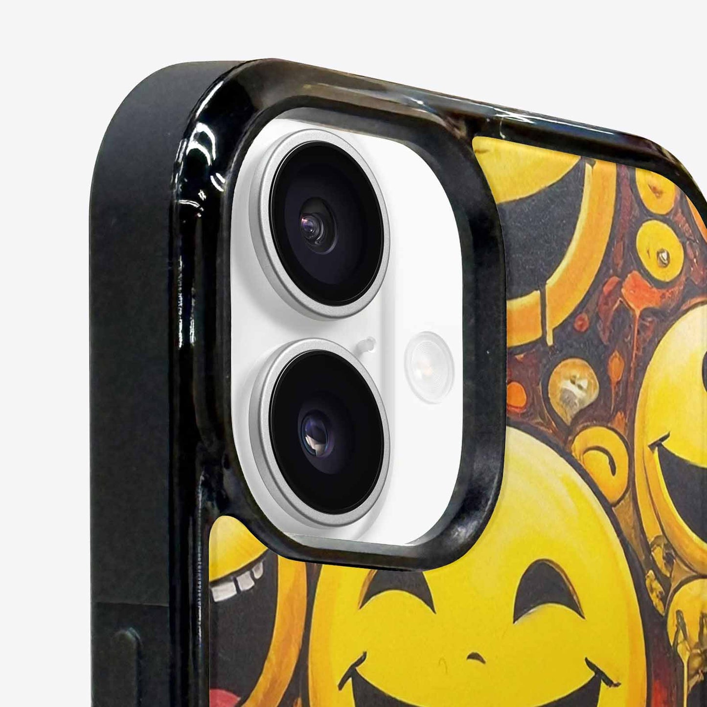 iPhone 16 Plus Case — Melting Moon Smiley Red Splatt Ipd, Unique Phone Case Design