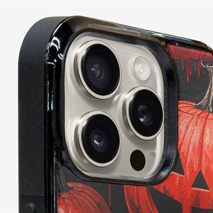 iPhone 16 Pro Max Case — Bloody Pumpkin Face Custom, Original Design Phone Case