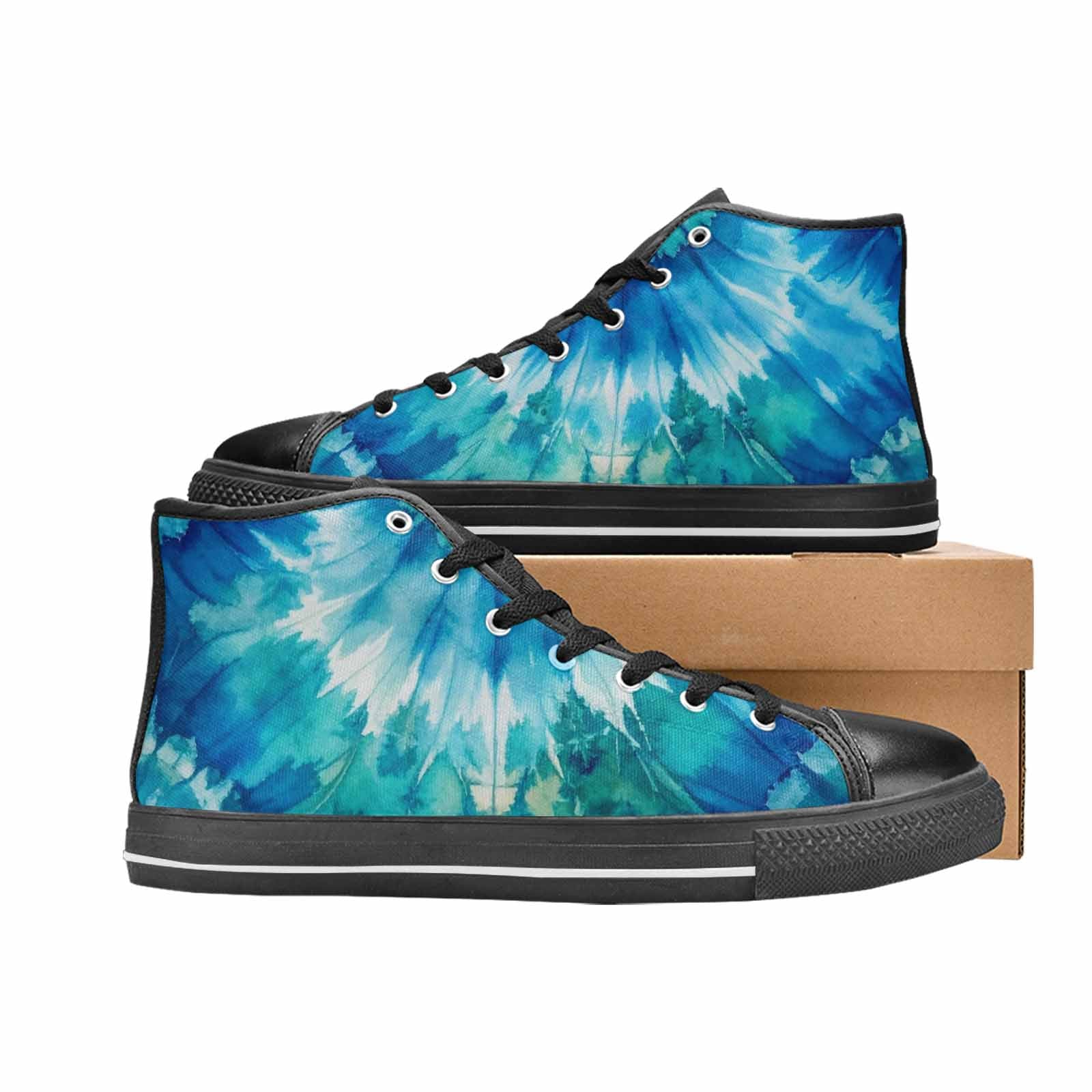 WOMEN'S Tie Dye - High Top Canvas Dark Academia Custom Sneakers