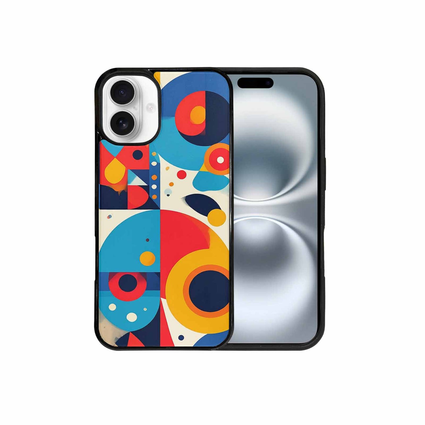 iPhone 16 Plus Case — 1960s Mod Cartoon Art Pattern, Personalized Phone Case