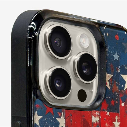 iPhone 15 Pro Max Case — Patriotic Stars And Stripes American Stars, Original Design Phone Case