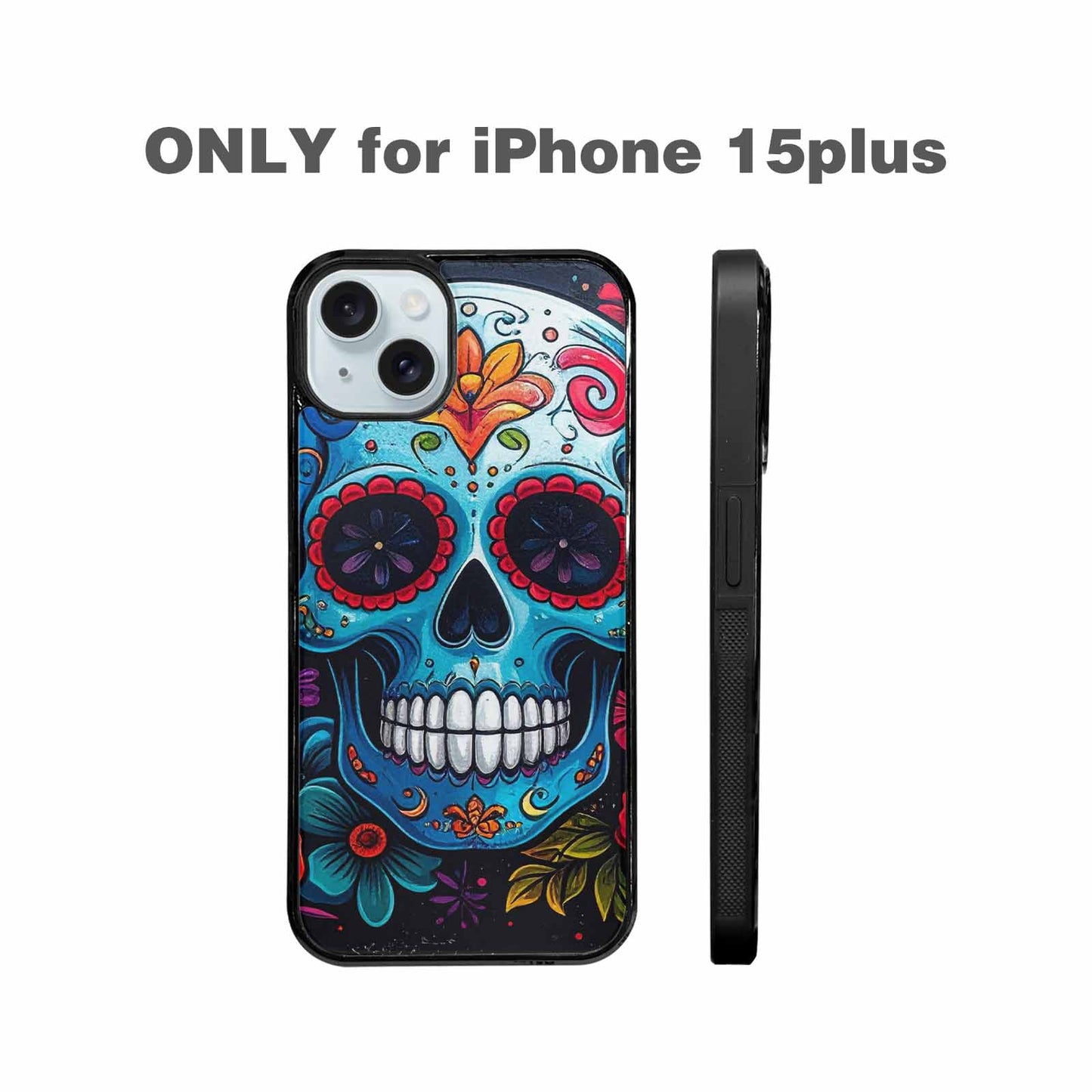 iPhone 15 Plus Case — Graffiti Skull Art Seamless Pattern Vibrant, Original Design Phone Case