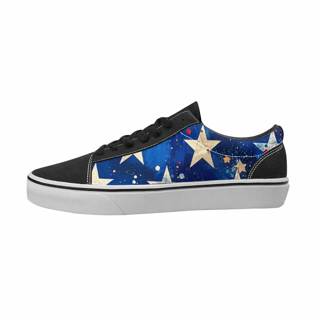 MEN'S Patriotic Canvas Wearable Art Kaleidoscope Custom Canvas Shoes