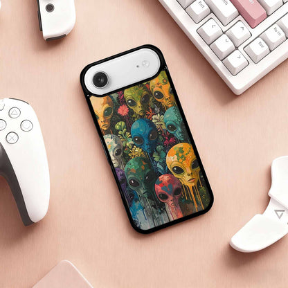 iPhone 17 Air Case — Aliens Pattern Hundreds Of Sma Alien, Custom Print Case Cover