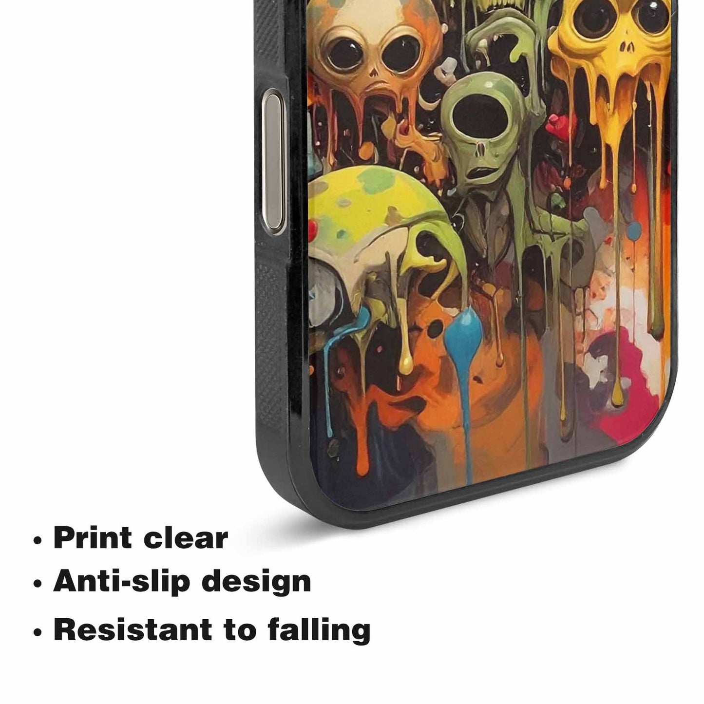 iPhone 16 Pro Case — Aliens Camomelting Aliens Patt, Customized Protective Case