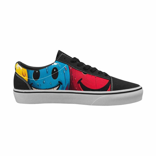 MEN'S Smiley Faces Lace-Up Canvas Surreal Custom Shoes