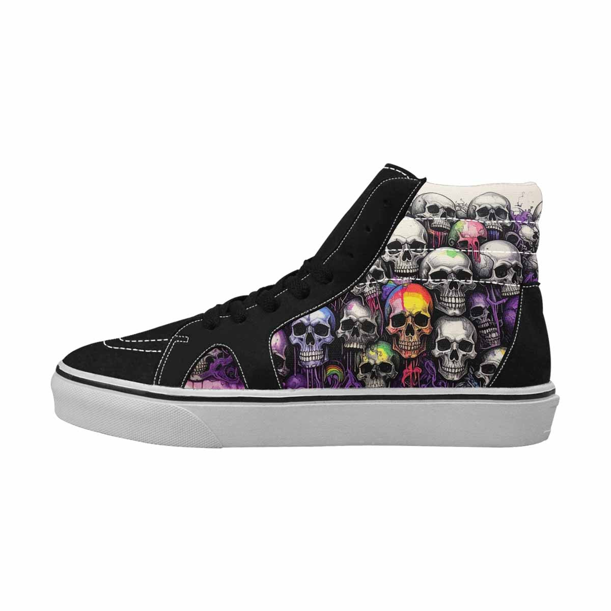 MEN'S Rainbow From Skull S High Top Canvas Dreamcore Custom Shoes