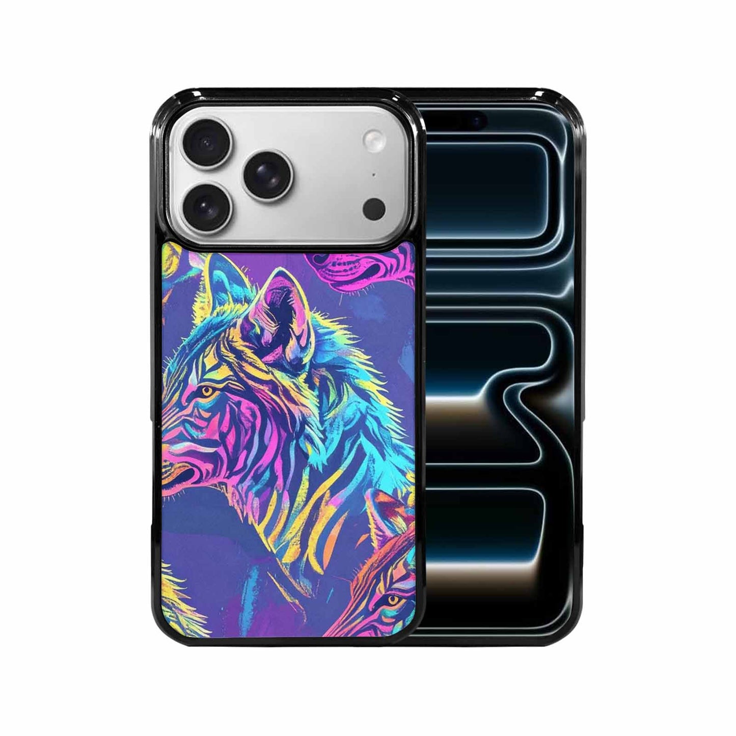 iPhone 17 Pro Max Case — Neon Zebra Print Animal Print, Custom Phone Case
