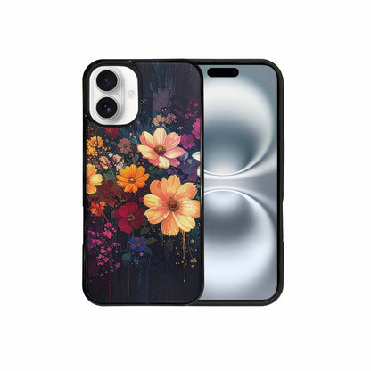 iPhone 16 Plus Case — Shadowy Glitch Floral Pattern Hundreds Of, Custom Phone Case
