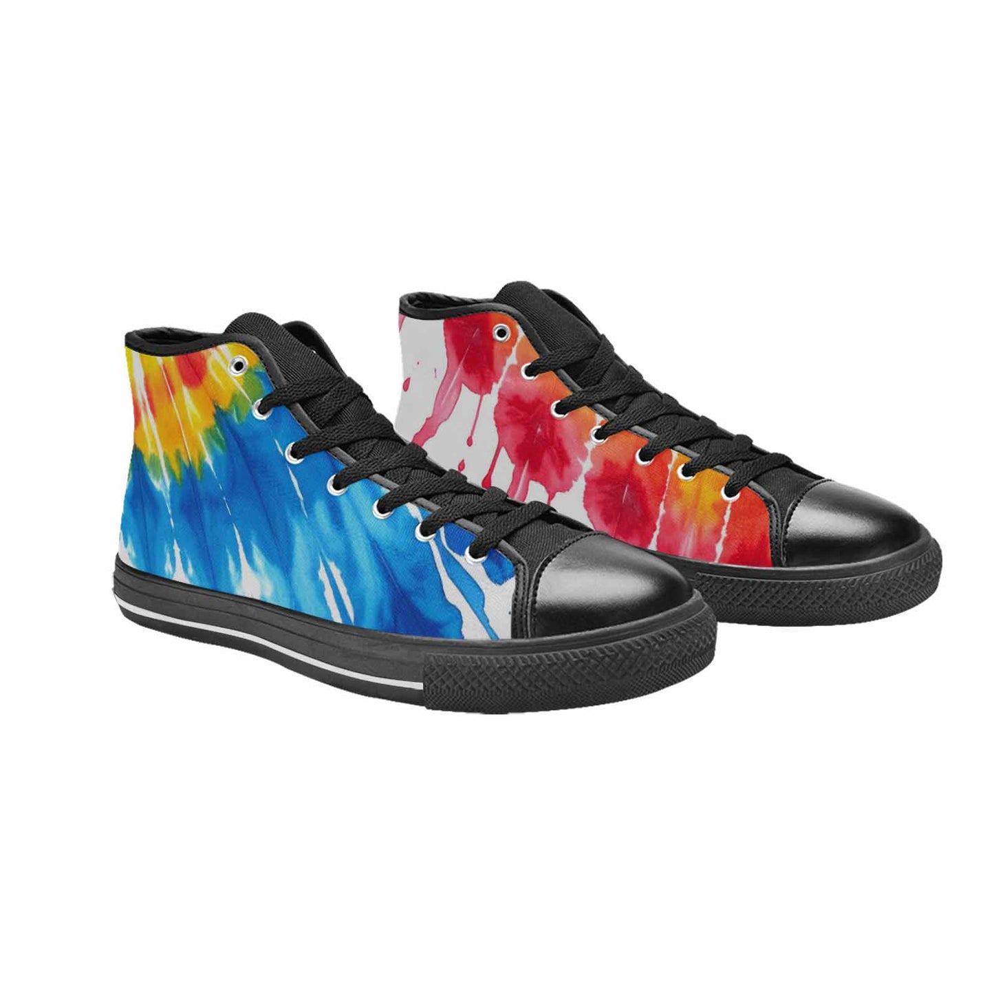 WOMEN'S Tie Dye Drip High Top Canvas Cottagecore Custom Sneakers