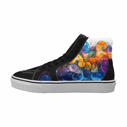 MEN'S Tie High Top Canvas Melting Art Sneakers