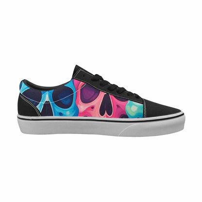 WOMEN'S Dripping Candy Skulls Canvas Lace-Up Vivid Custom Sneakers
