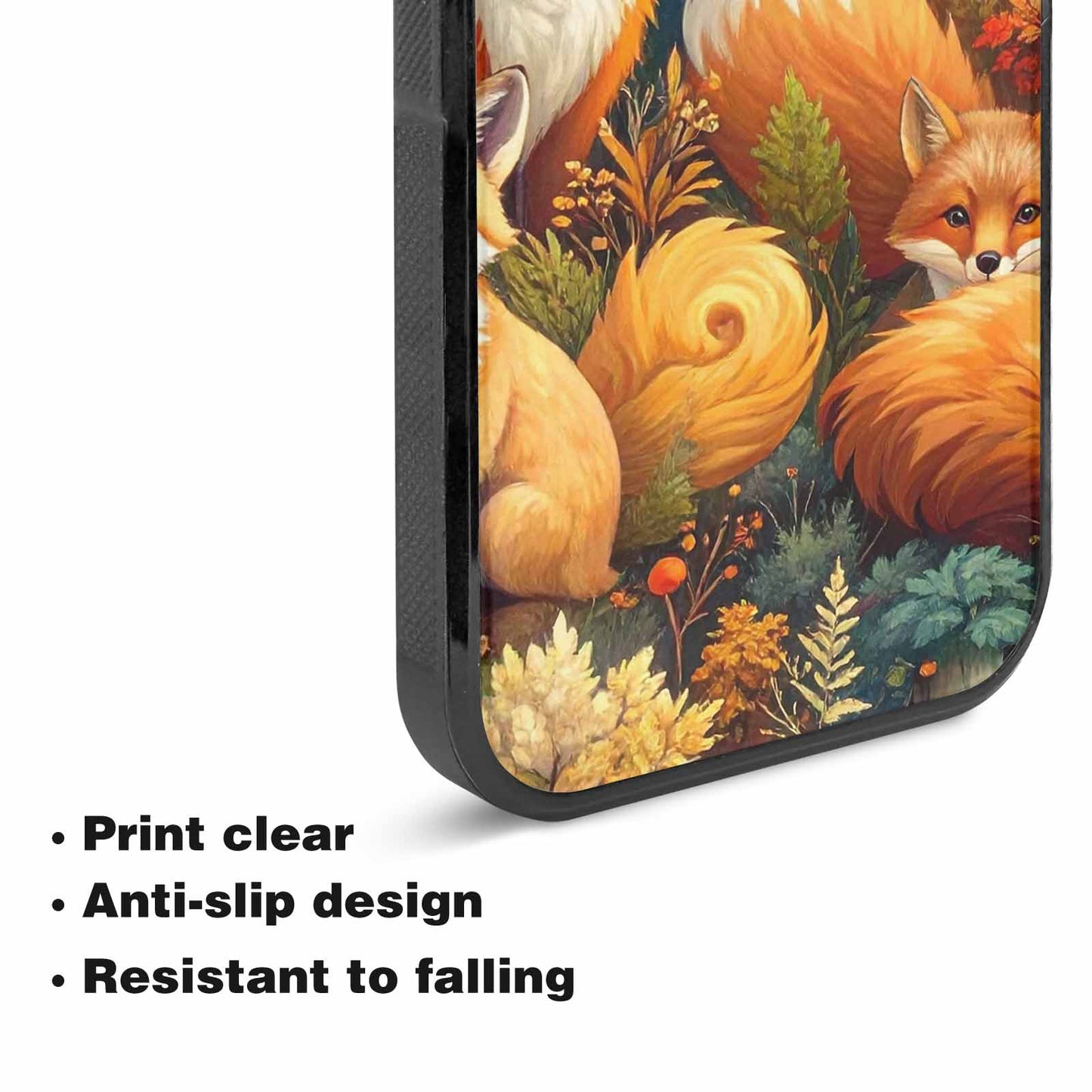 iPhone 15 Plus Case — Fox Forest Fox Forest Pattern Hundreds, Custom Print Case Cover