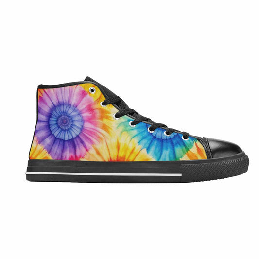 MEN'S Tie Dye Swirl High Top Canvas Grunge Shoes