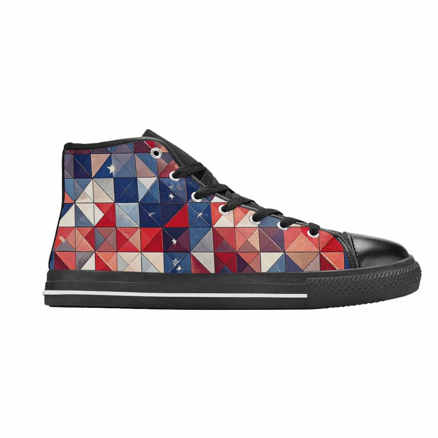 MEN'S American Flag Stars High Top Canvas Dark Academia Sneakers
