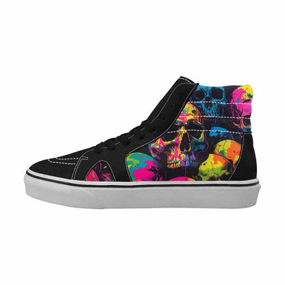 MEN'S 1000s Skulls Neon Camo High Top Canvas Y2K Shoes