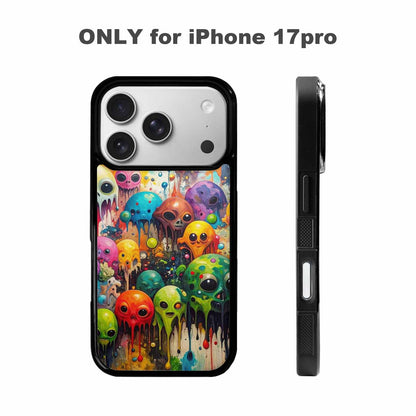 iPhone 17 Pro Case — Aliens Camomelting Aliens Patt Alien Scifi, Unique Phone Case Design