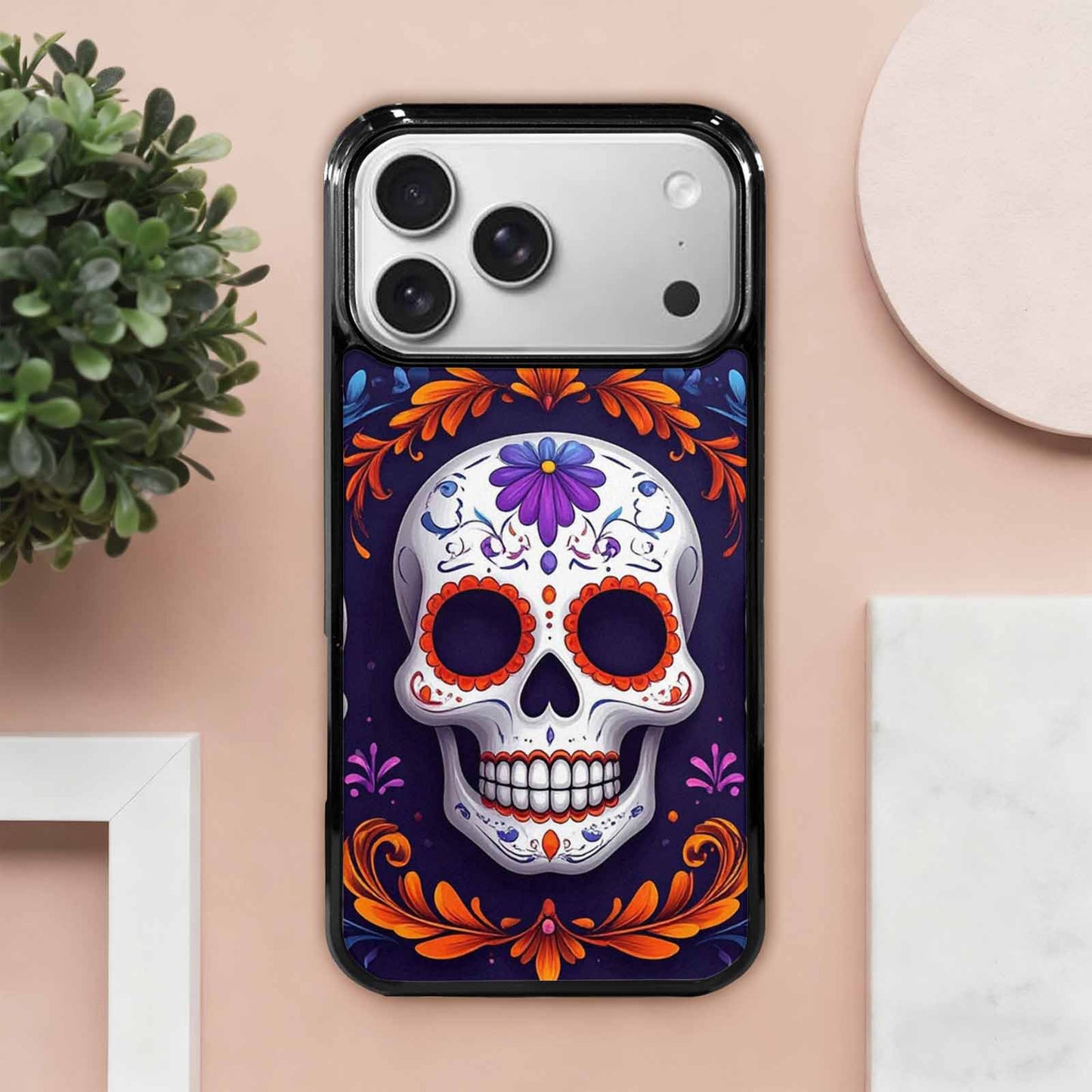 iPhone 17 Pro Max Case — Day Dead Sugar Skull Gothic Skulls, Customized Protective Case