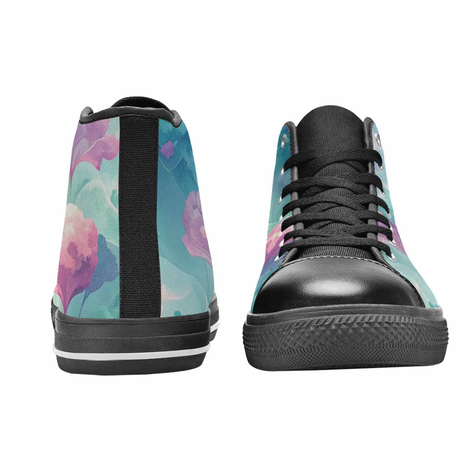 WOMEN'S Surrealist Dreamscape High Top Canvas Vibrant Chaos Custom Shoes